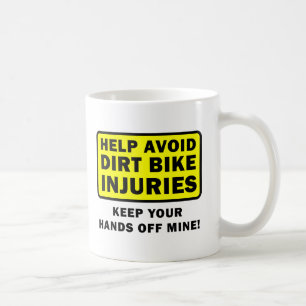 Hände von meinem Dirtbike Funny Mug behalten Kaffeetasse
