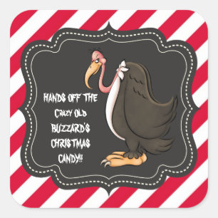 Hände von Old Buzzards Weihnachtscreme Quadratischer Aufkleber