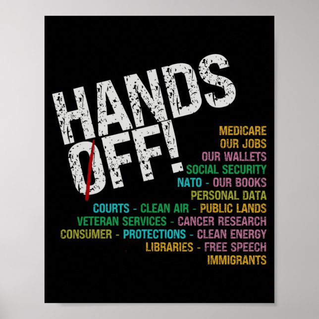 Hände von unseren Freiheiten schützen, was Problem Poster (Vorne)