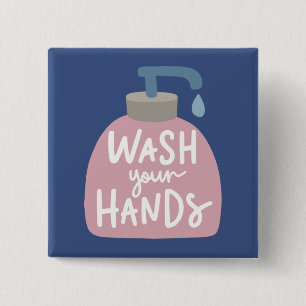 Hände waschen button