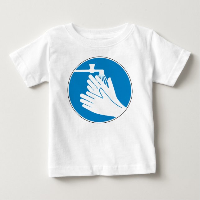 Hände waschen (Gesundheit und Sicherheit) (Hygiene Baby T-shirt (Vorderseite)