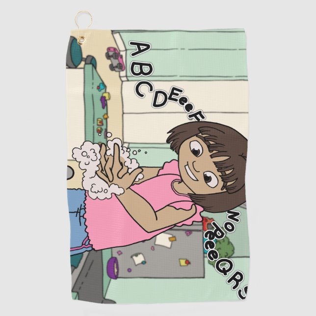 Hände waschen golfhandtuch (Vorderseite)