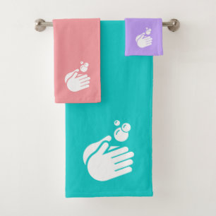 Hände waschen - Hand waschen Ärztekuren Badhandtuch Set