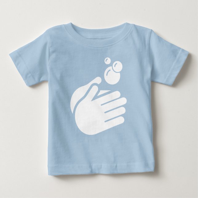 Hände waschen - Hand waschen Hygiene Germe & Gripp Baby T-shirt (Vorderseite)