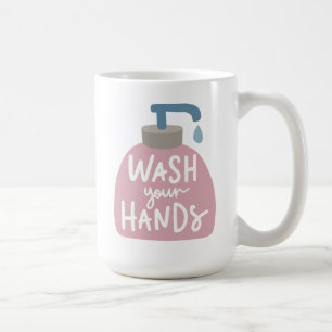 Hände waschen kaffeetasse