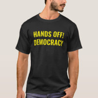 Hände weg Demokratie Protest schwarz