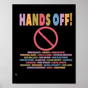 Hände weg Protest Anti Trump Shirt Poster