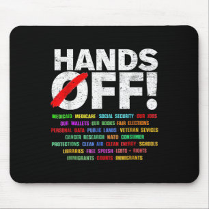 Hände weg Protest für Männer Frauen Mousepad