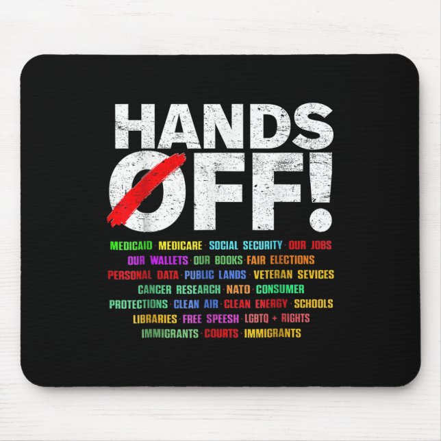Hände weg Protest für Männer Frauen Mousepad (Vorne)