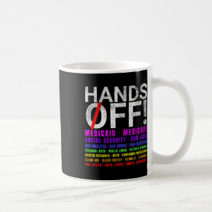 Hände weg Protest Kämpfe Widerstehen Schützen Männ Kaffeetasse