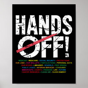 Hände weg Protest Sozialversicherung & Amp; Medica Poster