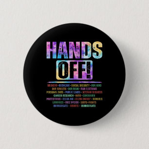 Hände weg Protest Sozialversicherung und Medicare  Button