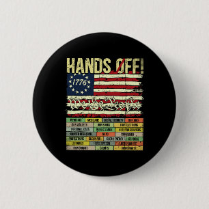 Hände weg Protest Sozialversicherung und Medicare  Button