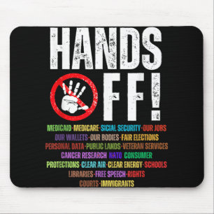 Hände weg Protest Sozialversicherung und Medicare Mousepad