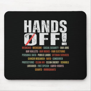 Hände weg Protest Sozialversicherung und Medicare Mousepad