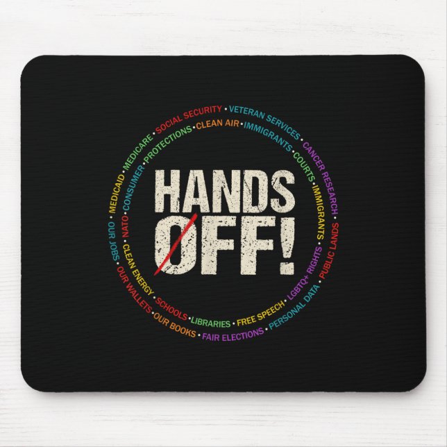 Hände weg Protest Sozialversicherung und Medicare  Mousepad (Vorne)