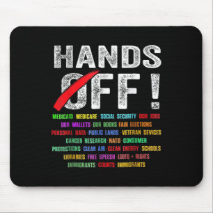Hände weg Protest Sozialversicherung und Medicare Mousepad