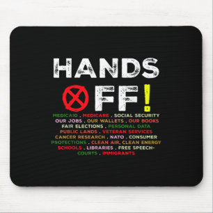 Hände weg Protest Sozialversicherung und Medicare Mousepad