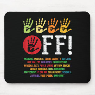 Hände weg Protest Sozialversicherung und Medicare Mousepad