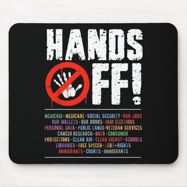 Hände weg Protest Sozialversicherung und Medicare  Mousepad (Vorne)