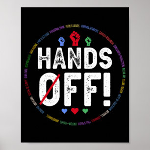 Hände weg Protest Sozialversicherung und Medicare Poster
