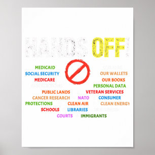 Hände weg Protestmedizin Medicare Social Security Poster