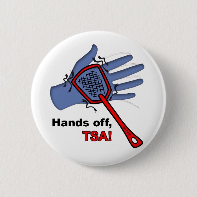 Hände weg, TSA! Runder Knopf Button (Vorderseite)