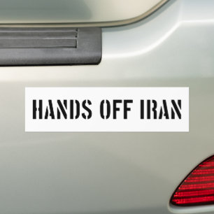 Hände weg vom Iran Anti-Trump gegen den Krieg Autoaufkleber