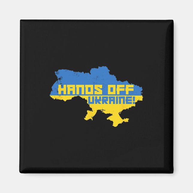 Hände weg von der Ukraine bei ukrainischen Protest Magnet (Vorne)