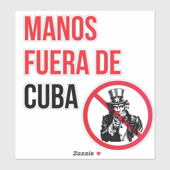 Hände Weg Von Kuba Aufkleber (Blatt)