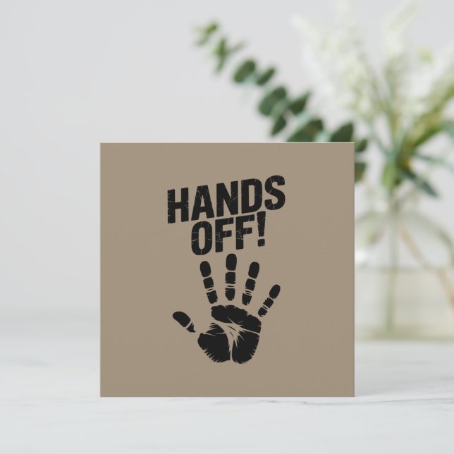 Hände weg von meinem Land mein Körper Medicare Pol Einladung (Stehend Vorderseite)