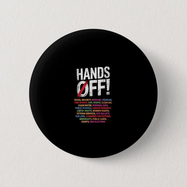 Hände weg von meinem Protest der Sozialversicherun Button (Vorderseite)