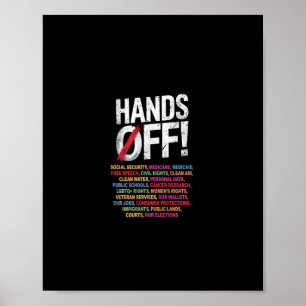 Hände weg von meinem Protest der Sozialversicherun Poster