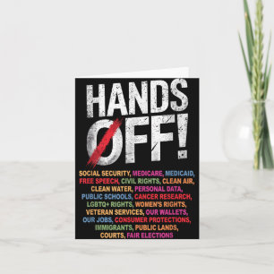 Hände weg von meinem Protest zur Sozialversicherun Karte