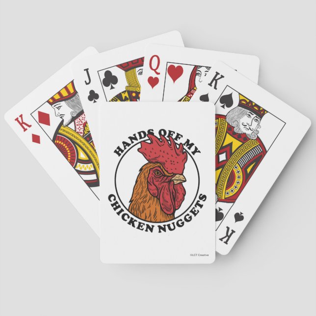 Hände weg von meinen Hühnchen-Nuggets Spielkarten (Rückseite)