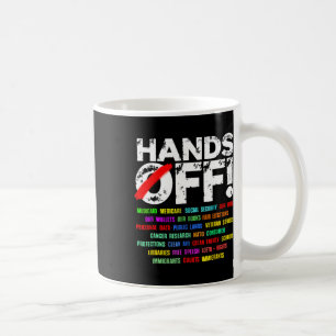 Hände weg von Protest gegen die soziale Sicherheit Kaffeetasse