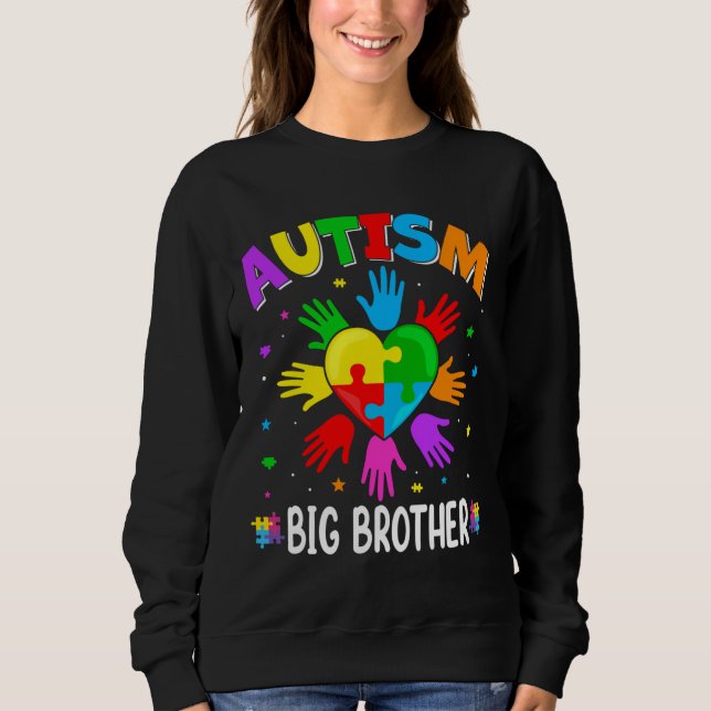 Händeautismus Aufklärung Große Bruder Familie Mat Sweatshirt (Vorderseite)