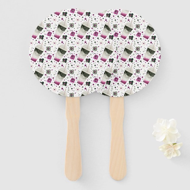 Händefans für Asexuelle Stolz Fächer (Vorne und Hinten)