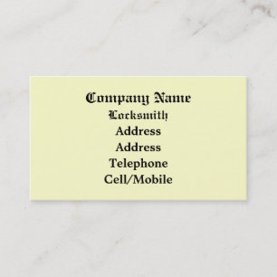 HANDEL, LOCKSMITTEL VISITENKARTE