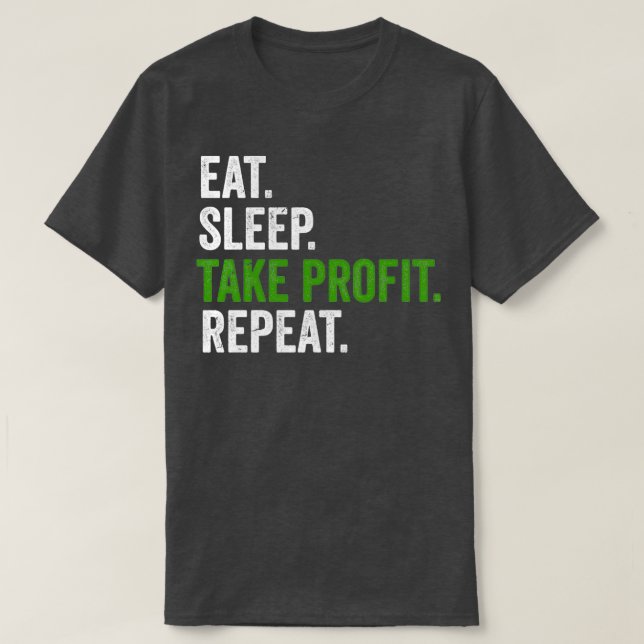 Handel mit Krypto-Devisen für Börsen T-Shirt (Design vorne)
