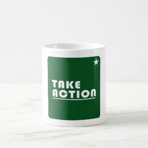 Handeln inspirierend kaffeetasse