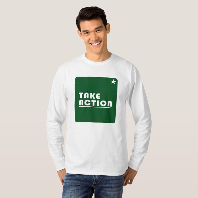 Handeln inspirierend T-Shirt (Vorne ganz)