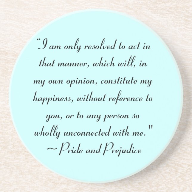 Handeln Sie in der Weise, um Glück zu schaffen Jan Sandstein Untersetzer (Vorne)