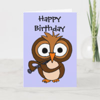 HANDELS, Eule, die Clarinet-Geburtstags-Karte