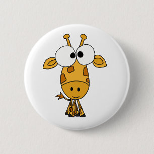 HANDELS, lustiger Giraffen-Cartoon Button
