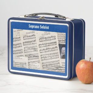 Händels Messiah Sopranistin-Soloist-Metal-Lunchbox Metall Brotdose
