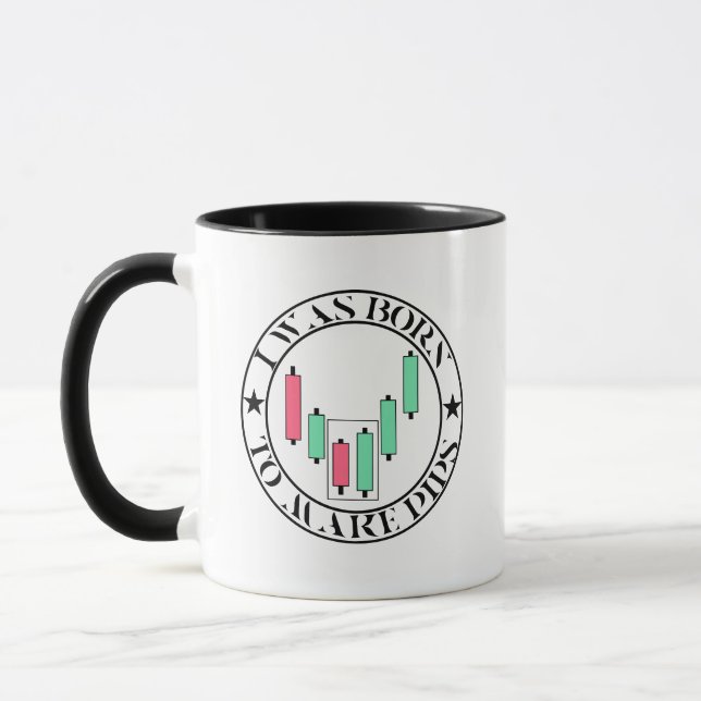 Handelsdesign | Bullisches Muster | Pips Tasse (Links)