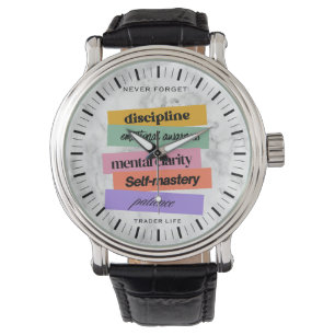 Handelsdesign Erinnerung Motivation auf Marmor Armbanduhr