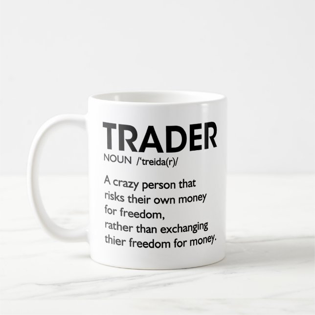 Handelskaffee, Börsenhandelstag Kaffeetasse (Links)