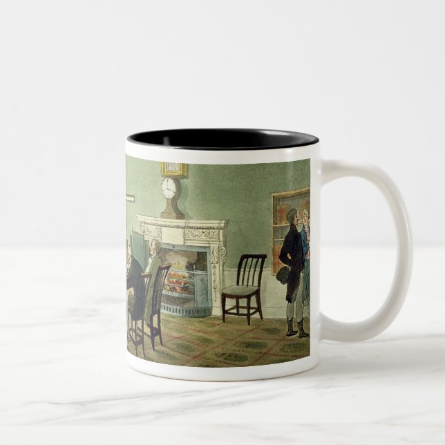 Handelskammer, von 'Ackermanns Microkosmos von Lon Zweifarbige Tasse (Rechts)